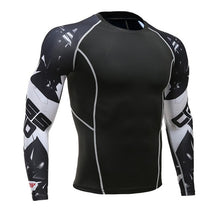 Load image into Gallery viewer, Men&#39;s Sports Suit Compression Clothing Fitness Training kit Thermal Underwear MMA rashgard male Quick drying shirt Sportswear