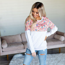 Load image into Gallery viewer, PUDCOCO Women&#39;s Maternity Breastfeeding Clothes Tee Long Sleeve Nursing Splice Floral Shirts Blouses Top Clothes S-2XL PLUS SIZE