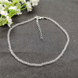 JCYMONG New Fashion Simple Black Stone Bead Short Choker Neckalce For Women Female Neck Clavicle Chain Collar Necklace Jewelry