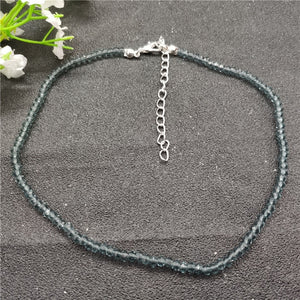 JCYMONG New Fashion Simple Black Stone Bead Short Choker Neckalce For Women Female Neck Clavicle Chain Collar Necklace Jewelry