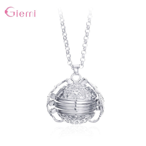 Hot Sale 925 Sterling Silver Retro Multi-layer Angel Wings Photo Locket Charm Pendant Necklace For Women Men Family Jewelry Gift