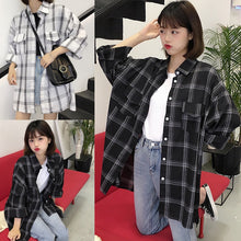 Load image into Gallery viewer, Pregnant Women&#39;s Clothes Maternity Blouses Long Sleeve Plaid Casual Shirts Pregnancy Clothing Outwear Plus Size M-4XL