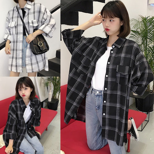 Pregnant Women's Clothes Maternity Blouses Long Sleeve Plaid Casual Shirts Pregnancy Clothing Outwear Plus Size M-4XL