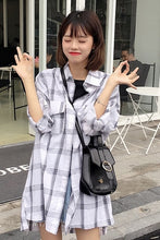 Load image into Gallery viewer, Pregnant Women&#39;s Clothes Maternity Blouses Long Sleeve Plaid Casual Shirts Pregnancy Clothing Outwear Plus Size M-4XL