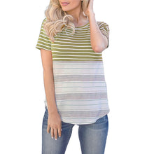 Load image into Gallery viewer, Women&#39;s Maternity Nursing Tops Patchwork Striped Breastfeeding Shirt Tops Casual Clothes For Mommy Fashion Clothing 40MY09