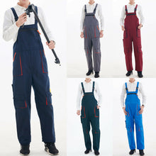 Load image into Gallery viewer, 2020 Men&#39;s Tooling Bib Heavy Duty Work Jumpsuit Coveralls Overalls Mechanic Indoor House Work wears Male Functional Clothing