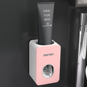 GESEW Automatic Toothpaste Dispenser Wall Mount Toothbrush Holder Lazy Toothpaste Squeezer For Toilet Home Bathroom Accessories