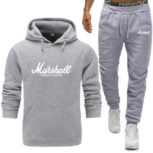 Marshall Sport Suit Hoodie Hooded Men Brand Clothing Casual Cotton Fall / Winter Warm Sweatshirts Men's Casual Tracksuit Costume