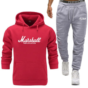 Marshall Sport Suit Hoodie Hooded Men Brand Clothing Casual Cotton Fall / Winter Warm Sweatshirts Men's Casual Tracksuit Costume