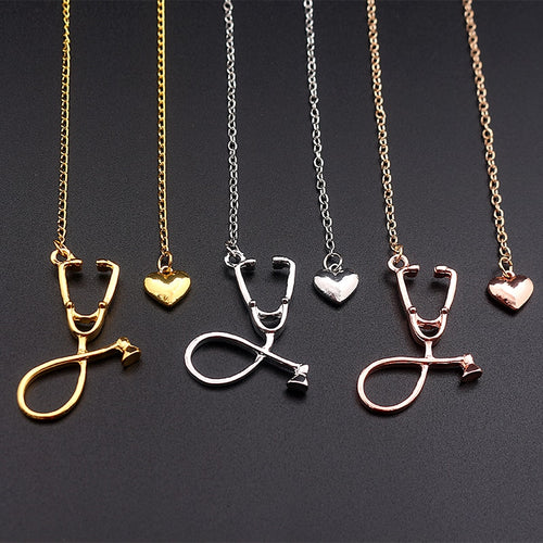 New Stethoscope nurse Necklaces Bracelet Heart 13 Style Pendants Doctors Gifts Jewelry