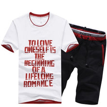 Load image into Gallery viewer, NaranjaSabor Summer Men's Shorts Casual Suits Sportswear Mens Clothing Sets Short Pants Male sweatshirt Boy Fashion Clothing 4XL