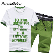 Load image into Gallery viewer, NaranjaSabor Summer Men's Shorts Casual Suits Sportswear Mens Clothing Sets Short Pants Male sweatshirt Boy Fashion Clothing 4XL