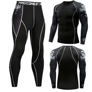 men's thermal underwear male apparel sets autumn winter warm clothe riding suit quick drying thermo underwear men clothing