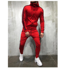 Load image into Gallery viewer, Sweat Suits Clothing Casual Summer Tracksuits Stand Collars Streetwar Tops Mens Button Sport suit 2 piece Men&#39;s suit