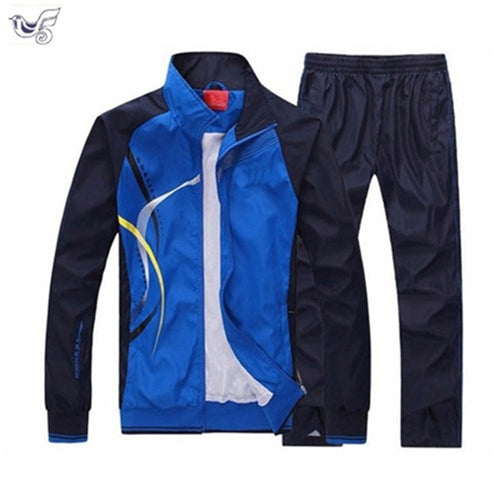 XIYOUNIAO new Men's Set Spring Autumn Men Sportswear 2 Piece Set Sporting Suit Jacket+Pant Sweatsuit Men Clothing Tracksuit Set